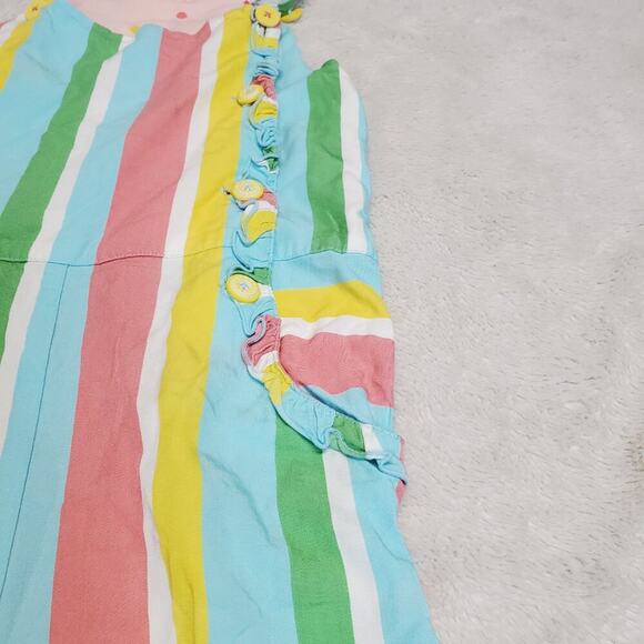 Matilda Jane Let's Go Together Cali Queen Romper Rainbow Stripes Overalls 10 - Picture 3 of 7